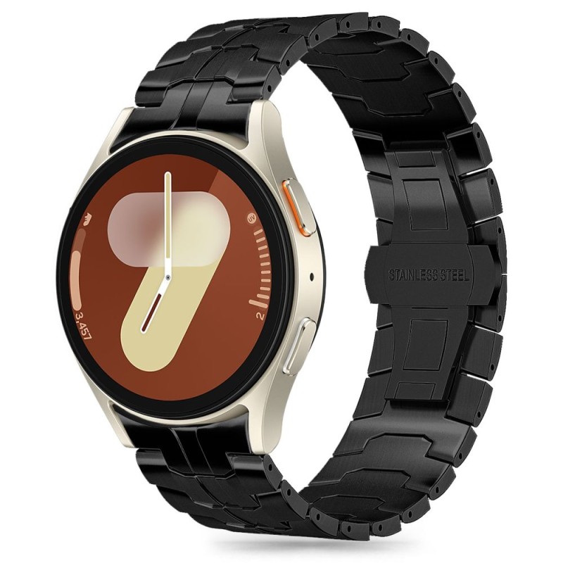 Tech-Protect Stainless Line метална гривна за Samsung Galaxy Watch 4/5/5 Pro/6/7/FE Black - Tech-Protect Stainless Line метална гривна за Samsung Galaxy Watch 4/5/5 Pro/6/7/FE Black - 5906302313563