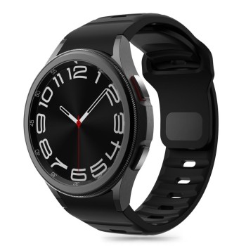 Tech-Protect Silicone Line каишка за Samsung Galaxy Watch 4 / 5 / 5 Pro / 6 / 7 / FE черна