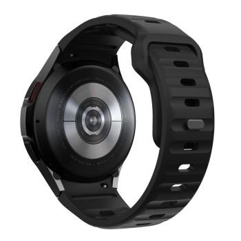 Tech-Protect Silicone Line каишка за Samsung Galaxy Watch 4 / 5 / 5 Pro / 6 / 7 / FE черна