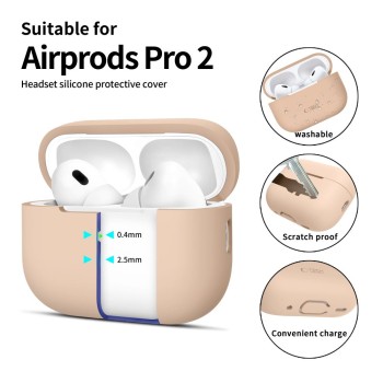 TECH-PROTECT Силиконов калъф за Apple AirPods Pro 1/2 (Caffe Latte) TECH-PROTECT Силиконов калъф за Apple AirPods Pro 1/2 (Caffe Latte)