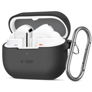 TECH-PROTECT Силиконов кукичка/примка за SAMSUNG GALAXY BUDS 3 / 3 FE / 3 PRO Black