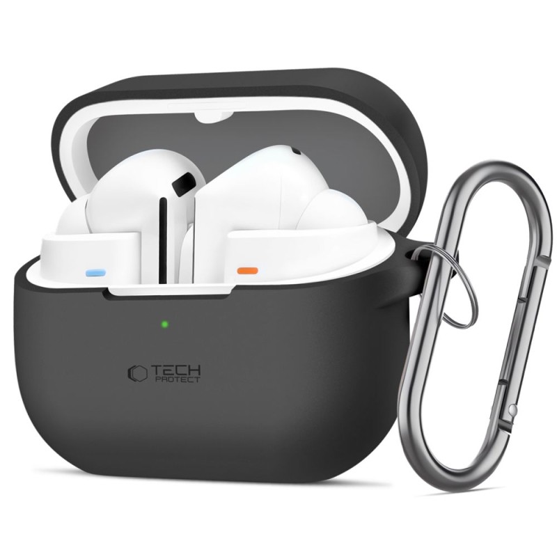 TECH-PROTECT Силиконов кукичка/примка за SAMSUNG GALAXY BUDS 3 / 3 FE / 3 PRO Black - 5906302313723