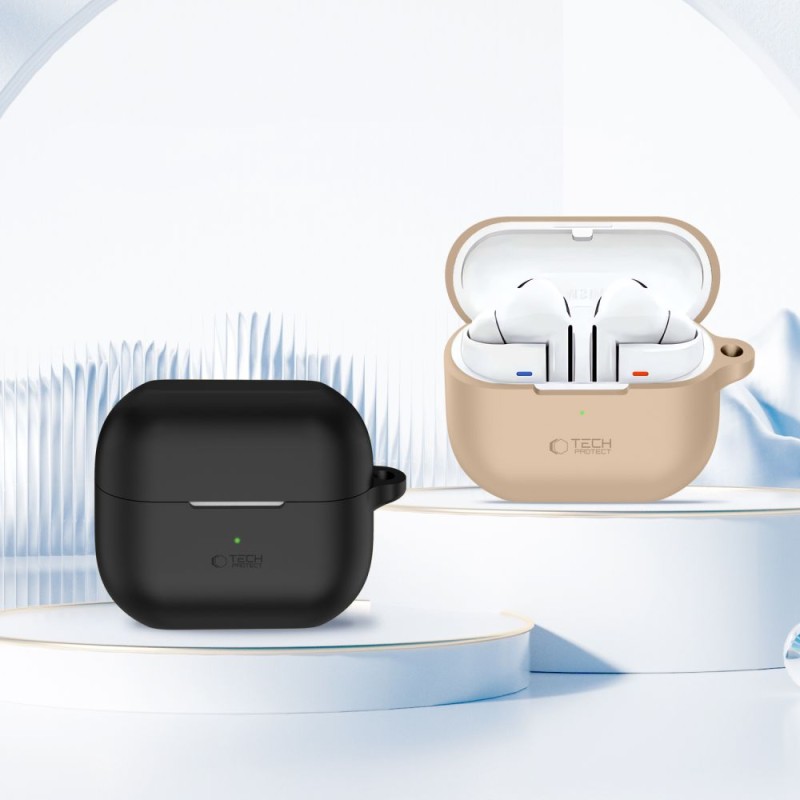 TECH-PROTECT Силиконов кукичка/примка за SAMSUNG GALAXY BUDS 3 / 3 FE / 3 PRO Black - 5906302313723