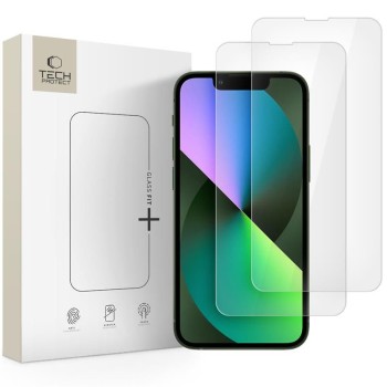 Tech-Protect Glass Fit+ Темперирано стъкло за iPhone 13 mini (2 броя), прозрачно