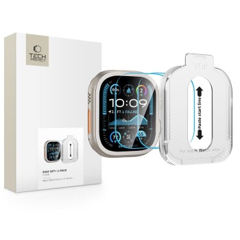 Tech-Protect Easy Set+ закалено стъкло 2 броя за Apple Watch Ultra 1/2/3 (49 мм) прозрачно