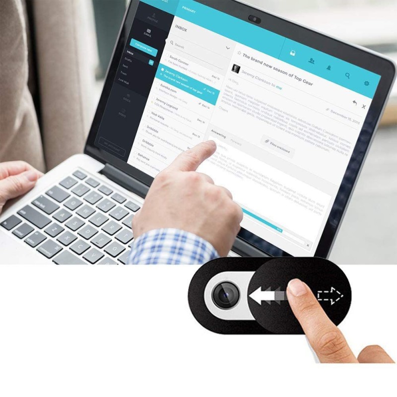 Тапа за камера Tech-Protect Cam Fit+ (3 бр.) за лаптоп, черна - Тапа за камера Tech-Protect Cam Fit+ (3 бр.) за лаптоп, черна - 5906302318667