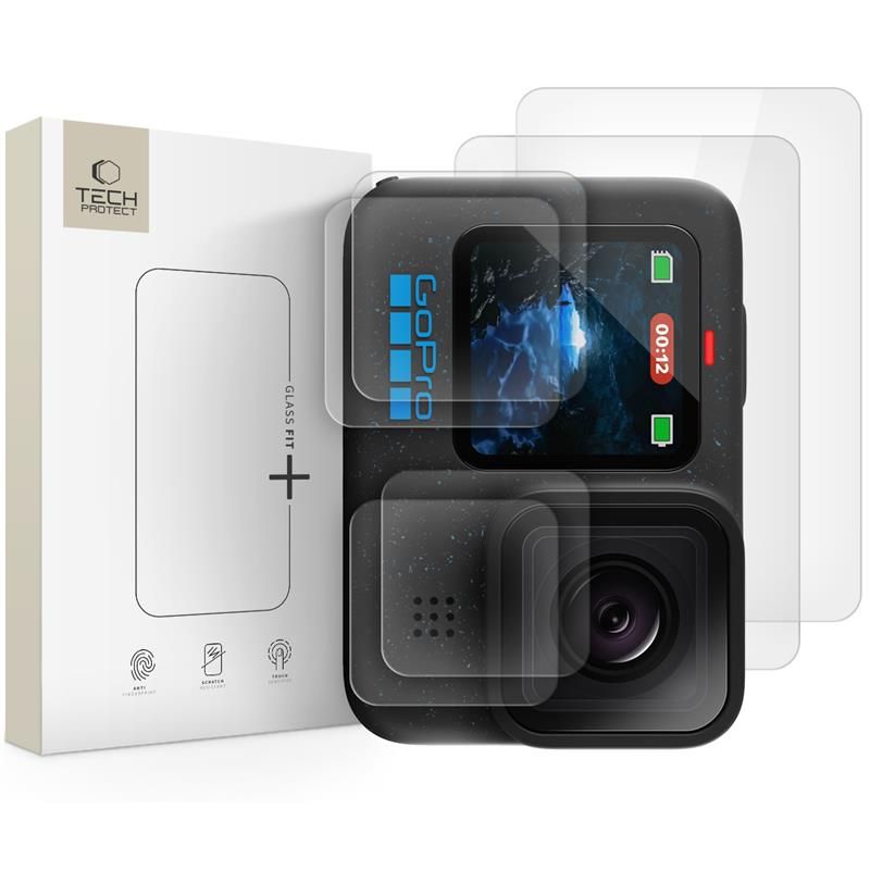 Tech-Protect Glass Fit+ закалено стъкло 2-SET за GoPro HERO 9/10/11/12 (CLEAR) - 5906302318681