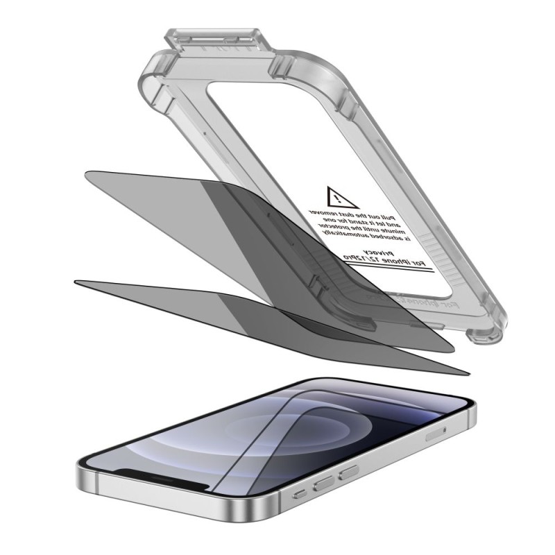 Tech-Protect Quick Set Spy+ privacy закалено стъкло (2 броя) за iPhone 12 / 12 Pro - Tech-Protect Quick Set Spy+ privacy закалено стъкло (2 броя) за iPhone 12 / 12 Pro - 5906302318742