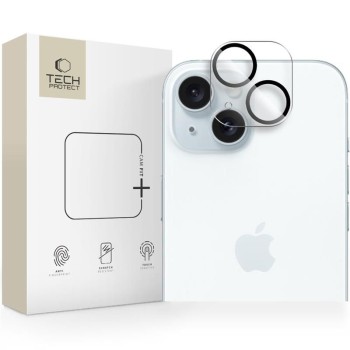 Tech-Protect Cam Fit+ предпазно стъкло за камера за iPhone 14 / 14 Plus / 15 / 15 Plus (CLEAR)