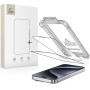Tech-Protect Quick Set+ закалено стъкло 9H за iPhone 15 Pro Black (2 бр.)