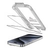 Tech-Protect Quick Set+ закалено стъкло 9H за iPhone 15 Pro Black (2 бр.) - Tech-Protect Quick Set+ закалено стъкло 9H за iPhone 15 Pro Black (2 бр.) - 5906302318810