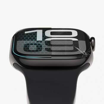 Tech-Protect Glass Flex+ хибридно стъкло за Apple Watch 10/11 (42 mm), черно – 2 броя Tech-Protect Glass Flex+ хибридно стъкло за Apple Watch 10/11 (42 mm), черно – 2 броя