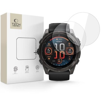 Tech-Protect Glass FIT+ закалено стъкло 2 броя за Garmin Fenix 8 / 8 Pro (51 mm) прозрачно