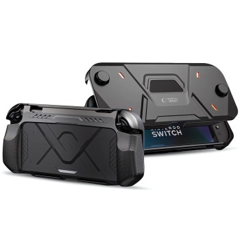 TECH-PROTECT CARBONOX калъф за Nintendo Switch 2 (черен)