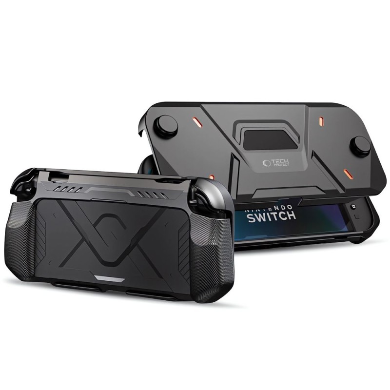 TECH-PROTECT CARBONOX калъф за Nintendo Switch 2 (черен) - TECH-PROTECT CARBONOX калъф за Nintendo Switch 2 (черен) - 5906302318971