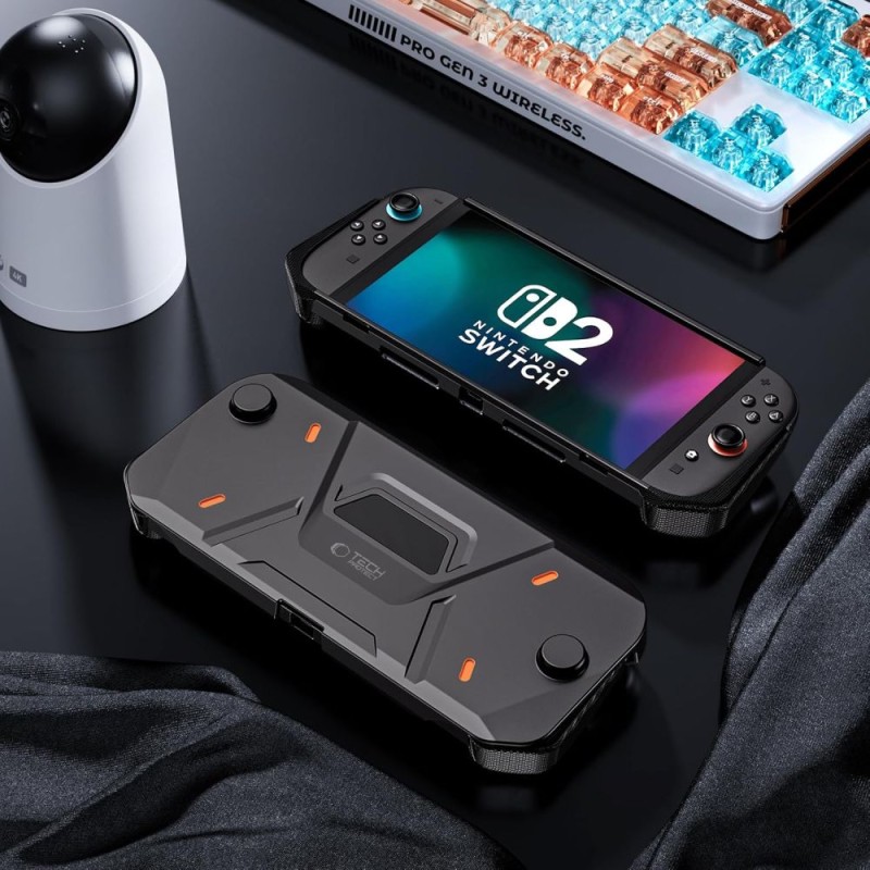 TECH-PROTECT CARBONOX калъф за Nintendo Switch 2 (черен) - TECH-PROTECT CARBONOX калъф за Nintendo Switch 2 (черен) - 5906302318971