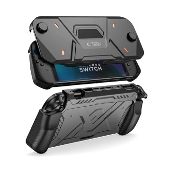TECH-PROTECT CARBONOX калъф за Nintendo Switch 2 (черен) TECH-PROTECT CARBONOX калъф за Nintendo Switch 2 (черен)