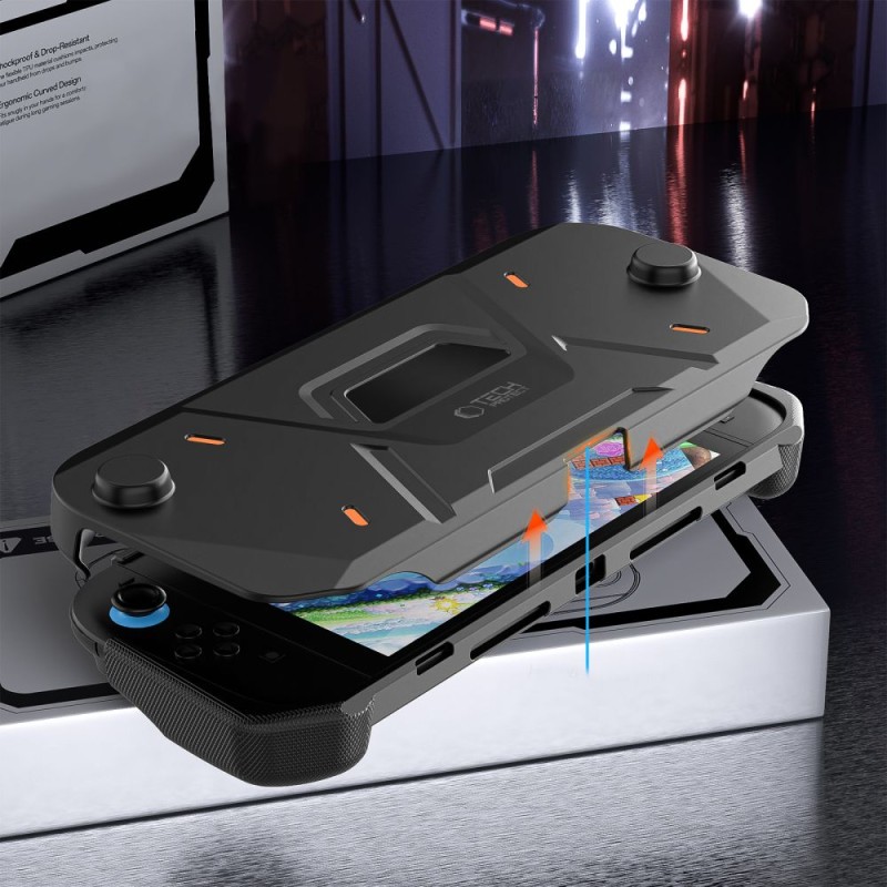 TECH-PROTECT CARBONOX калъф за Nintendo Switch 2 (черен) - TECH-PROTECT CARBONOX калъф за Nintendo Switch 2 (черен) - 5906302318971