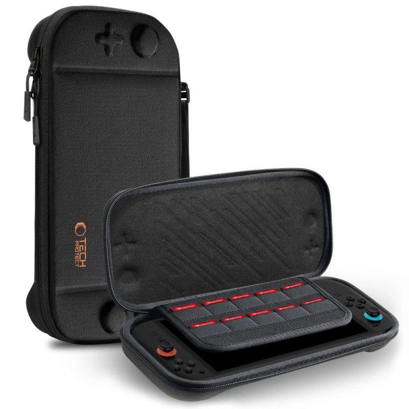 TECH-PROTECT SLIM POUCH за Nintendo Switch 2, черно - TECH-PROTECT SLIM POUCH за Nintendo Switch 2, черно - 5906302318988