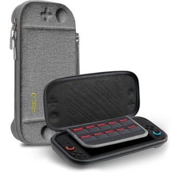 TECH-PROTECT SLIM POUCH за Nintendo Switch 2, тъмно сиво