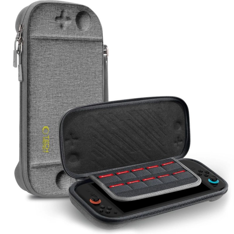 TECH-PROTECT SLIM POUCH за Nintendo Switch 2, тъмно сиво - TECH-PROTECT SLIM POUCH за Nintendo Switch 2, тъмно сиво - 5906302318995
