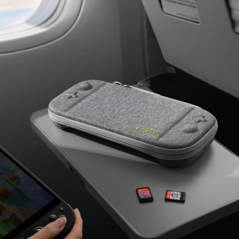 TECH-PROTECT SLIM POUCH за Nintendo Switch 2, тъмно сиво - TECH-PROTECT SLIM POUCH за Nintendo Switch 2, тъмно сиво - 5906302318995