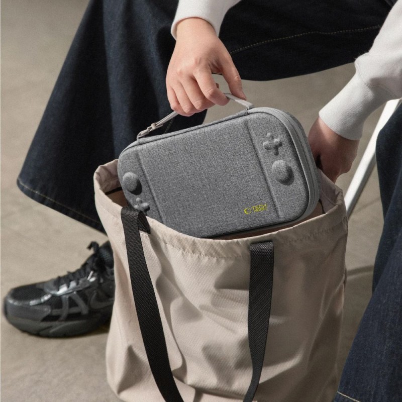 TECH-PROTECT SLIM POUCH за Nintendo Switch 2, тъмно сиво - TECH-PROTECT SLIM POUCH за Nintendo Switch 2, тъмно сиво - 5906302318995