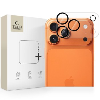 Tech-Protect Cam Fit+ предпазно стъкло за камера за iPhone 17 Pro Max, прозрачно
