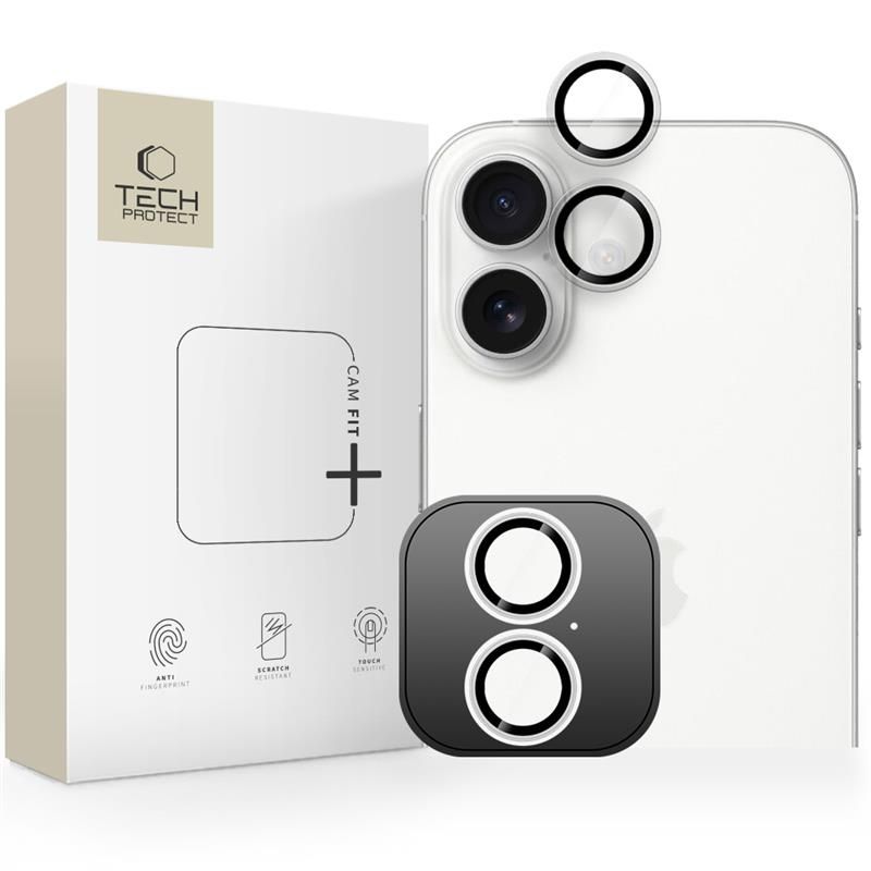 Tech-Protect Camring Fit+ протектор за камера (iPhone 16 / 16 Plus / 17) CLEAR - Tech-Protect Camring Fit+ протектор за камера (iPhone 16 / 16 Plus / 17) CLEAR - 5906302319145