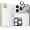 Tech-Protect Camring Fit+ Обков/протектор за камера за iPhone 14 Pro / Max, 15 Pro / Max, 16 Pro / Max, 17 Pro / Max CLEAR (алуминий и стъкло) - 5906302319169