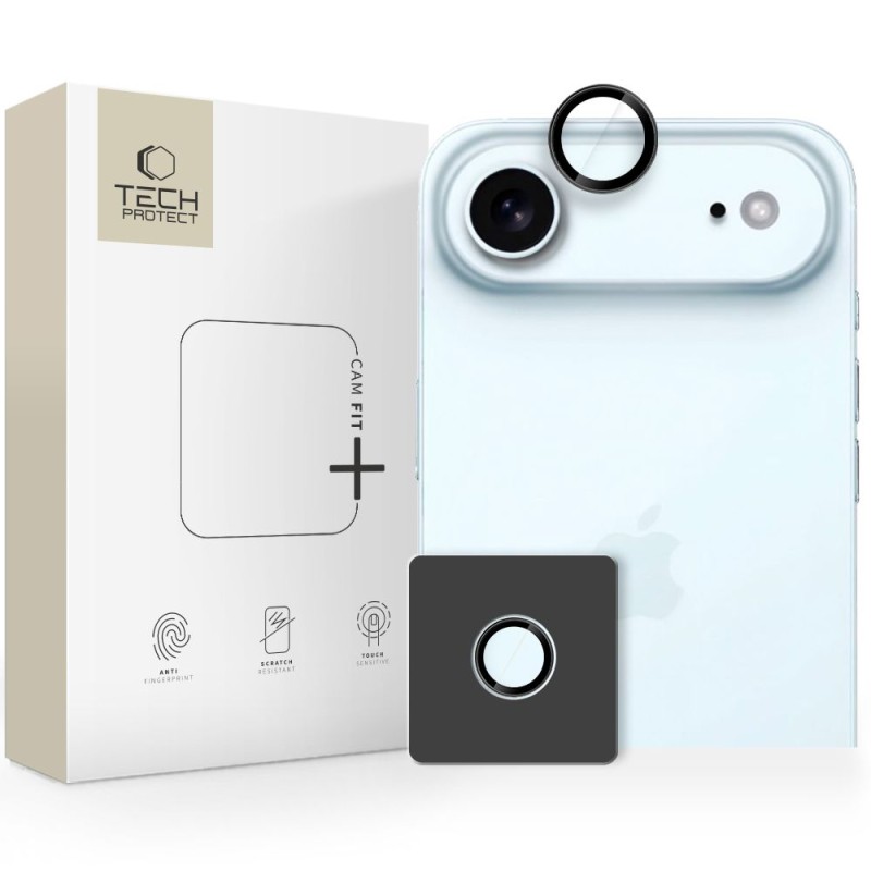 Tech-Protect Camring Fit+ предпазна оптика за iPhone Air Black (черен) - Tech-Protect Camring Fit+ предпазна оптика за iPhone Air Black (черен) - 5906302319183
