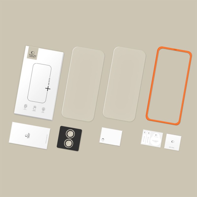 Tech-Protect Easy Set+ закалено стъкло за iPhone 17, 3 броя (CLEAR) - 5906302319268