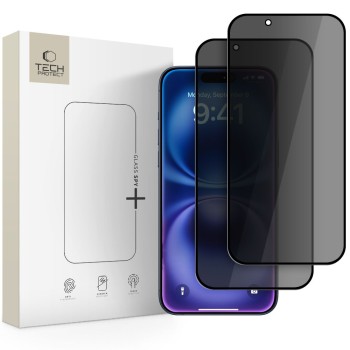 Tech-Protect Glass Spy+ Privacy Стъклено защитно фолио 9H за iPhone Air (2 броя)