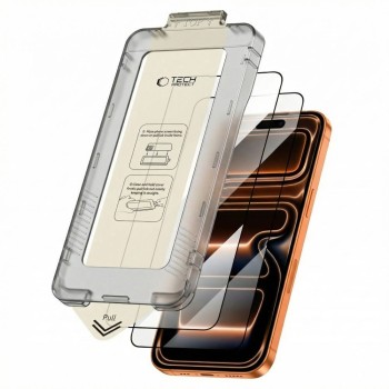 Tech-Protect Quick Set+ закалено стъкло за iPhone 17 Pro Black (2 бр.) Tech-Protect Quick Set+ закалено стъкло за iPhone 17 Pro Black (2 бр.)