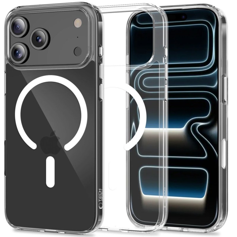 TECH-PROTECT FLEXAIR HYBRID CC MAGSAFE iPhone 17 Pro Max CLEAR - TECH-PROTECT FLEXAIR HYBRID CC MAGSAFE iPhone 17 Pro Max CLEAR - 5906302319640