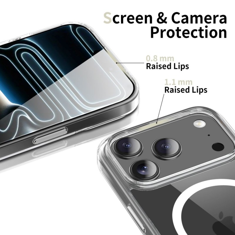 TECH-PROTECT FLEXAIR HYBRID CC MAGSAFE iPhone 17 Pro Max CLEAR - TECH-PROTECT FLEXAIR HYBRID CC MAGSAFE iPhone 17 Pro Max CLEAR - 5906302319640