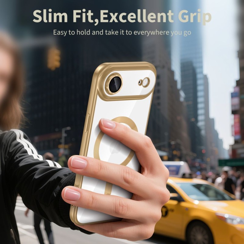 TECH-PROTECT MagFlex MagSafe за iPhone Air Shiny Gold (С прозрачен гръб) - 5906302319701