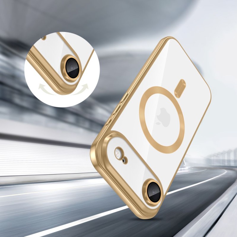 TECH-PROTECT MagFlex MagSafe за iPhone Air Shiny Gold (С прозрачен гръб) - 5906302319701