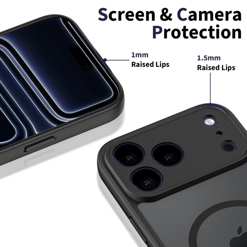 TECH-PROTECT BASICMAG MagSafe кейс за iPhone 17 Pro Max, матово черен - TECH-PROTECT BASICMAG MagSafe кейс за iPhone 17 Pro Max, матово черен - 5906302319848