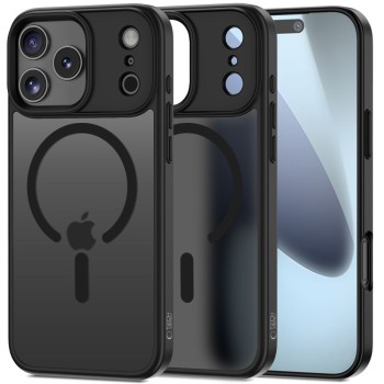 Твърдo-матов калъф Tech-Protect Magmat Magsafe за iPhone 17 Pro Max (черен)