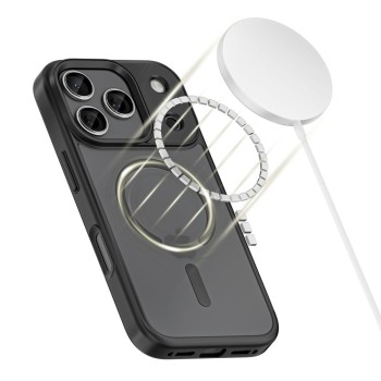 Твърдo-матов калъф Tech-Protect Magmat Magsafe за iPhone 17 Pro Max (черен) Твърдo-матов калъф Tech-Protect Magmat Magsafe за iPhone 17 Pro Max (черен)