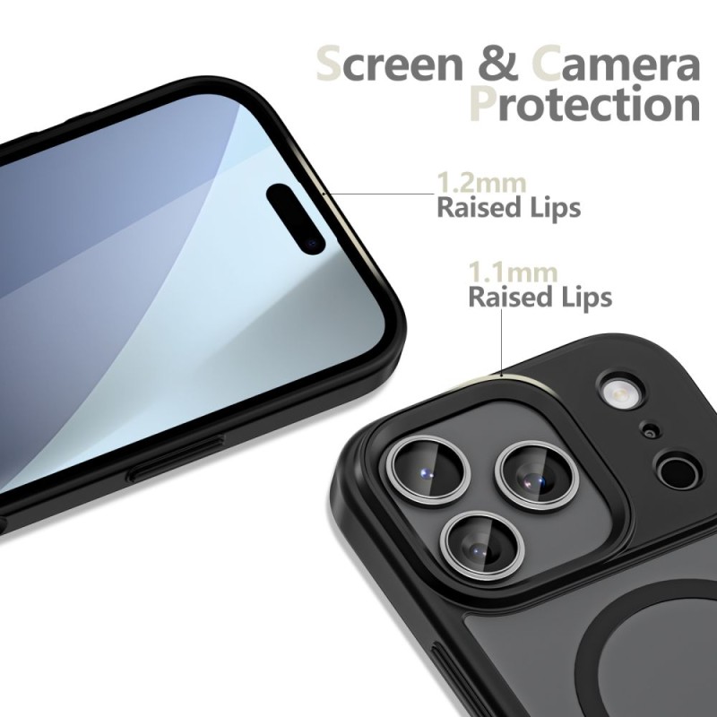 Твърдo-матов калъф Tech-Protect Magmat Magsafe за iPhone 17 Pro Max (черен) - Твърдo-матов калъф Tech-Protect Magmat Magsafe за iPhone 17 Pro Max (черен) - 5906302319886