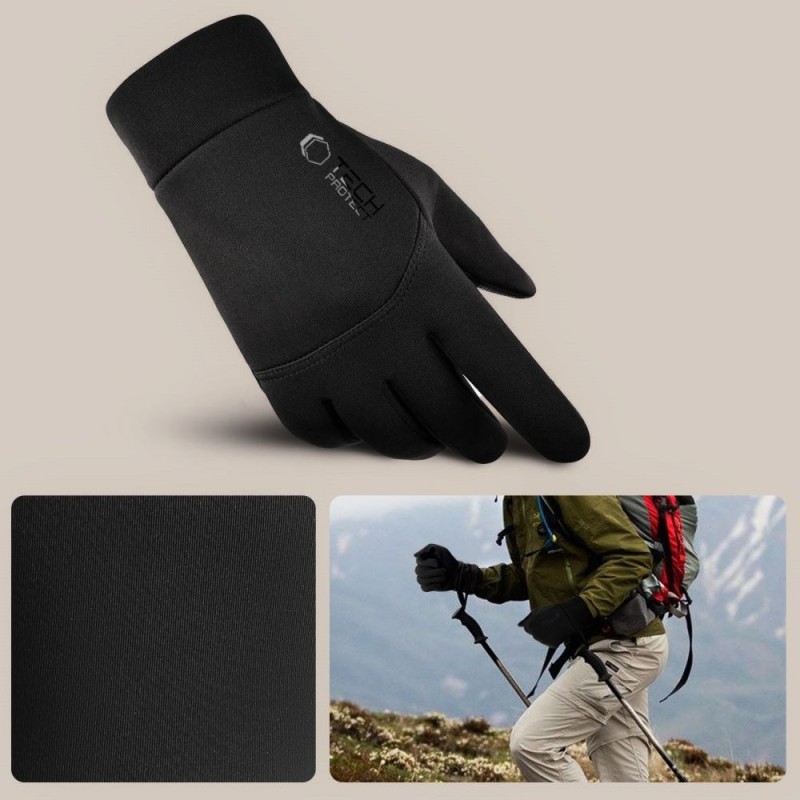 TECH-PROTECT WG01 зимни ръкавици с тъчскрийн M черни - 5906302321759