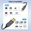 Tech-Protect UltraBoost кабел USB-C към DisplayPort 1.4, 8K 60Hz, 180 см, черен (5906302321780) - Tech-Protect UltraBoost кабел USB-C към DisplayPort 1.4, 8K 60Hz, 180 см, черен (5906302321780) - 5906302321780