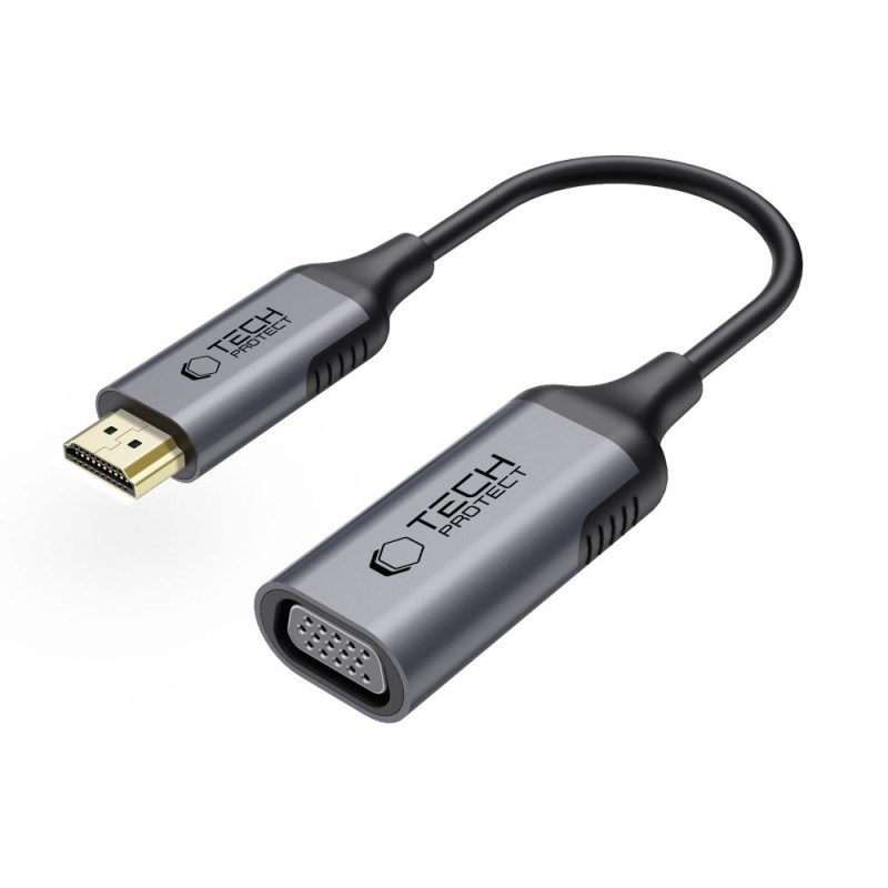TECH-PROTECT ULTRABOOST Адаптер HDMI към VGA Full HD 60Hz Черен - TECH-PROTECT ULTRABOOST Адаптер HDMI към VGA Full HD 60Hz Черен - 5906302321827