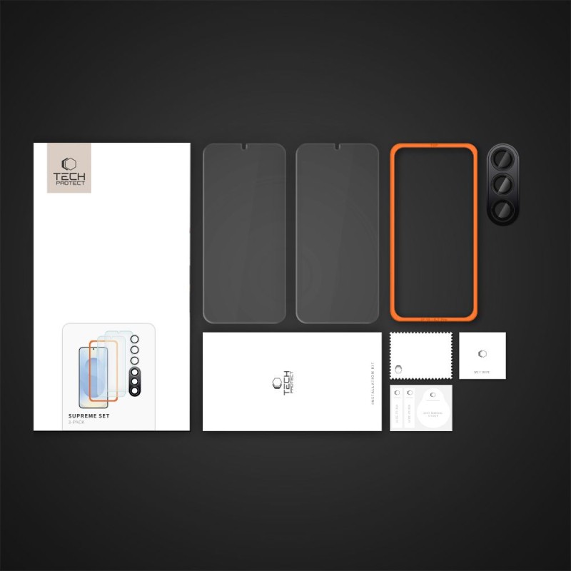 Tech-Protect Supreme Set 3-Pack закалено стъкло за Samsung Galaxy S25+ Plus (прозрачно) - 5906302322220