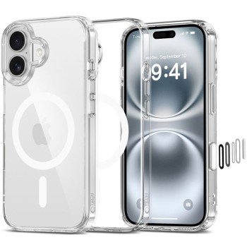 TECH-PROTECT FLEXAIR HYBRID CC MAGSAFE за iPhone 16 CLEAR