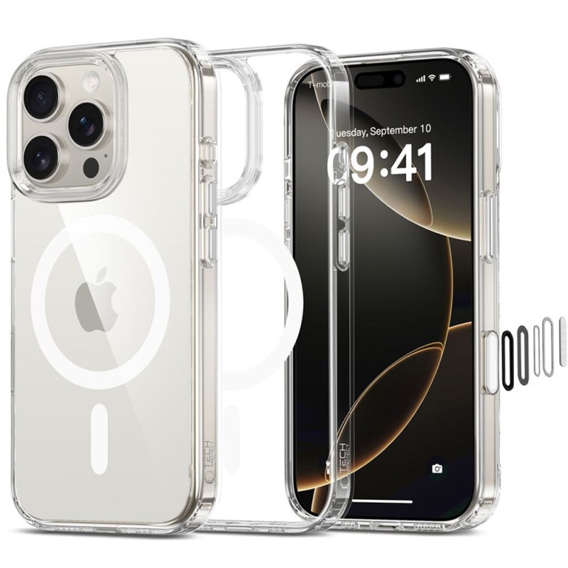 TECH-PROTECT FLEXAIR HYBRID CC MAGSAFE iPhone 16 PRO Clear - TECH-PROTECT FLEXAIR HYBRID CC MAGSAFE iPhone 16 PRO Clear - 5906302322688