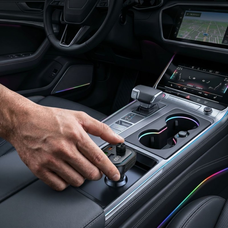 Tech-Protect CC07 зарядно за кола 3-порта PD 54W + FM Bluetooth трансмитер (черно) - Tech-Protect CC07 зарядно за кола 3-порта PD 54W + FM Bluetooth трансмитер (черно) - 5906302322770