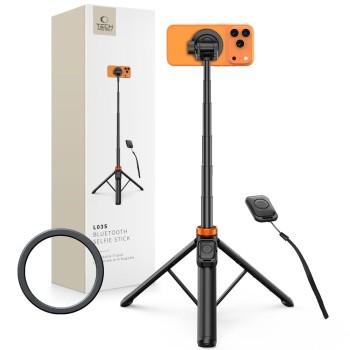 TECH-PROTECT L03S MagSafe Bluetooth selfie stick статив черен